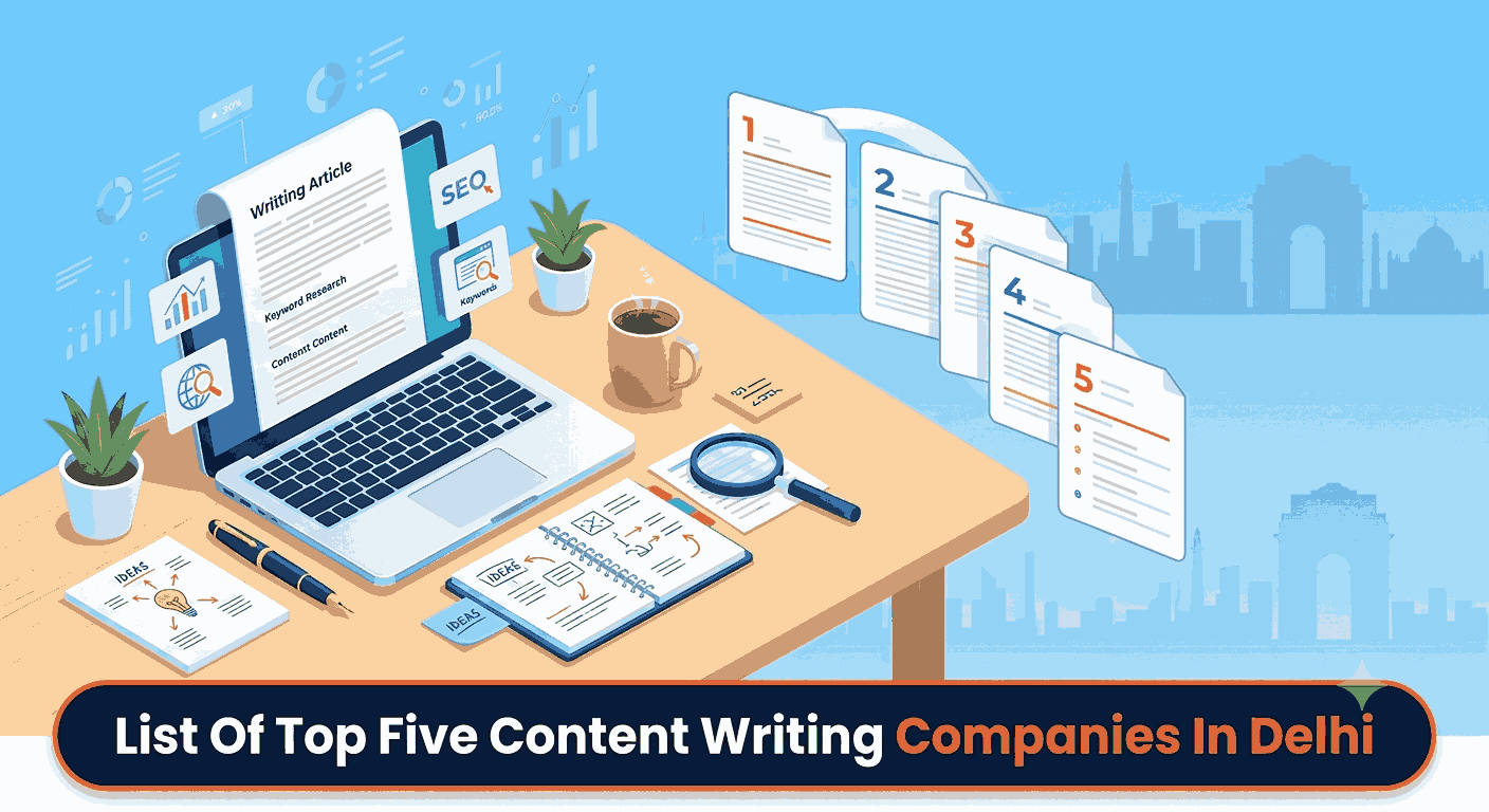 List Of Top Five Content Writing Companies In Delhi