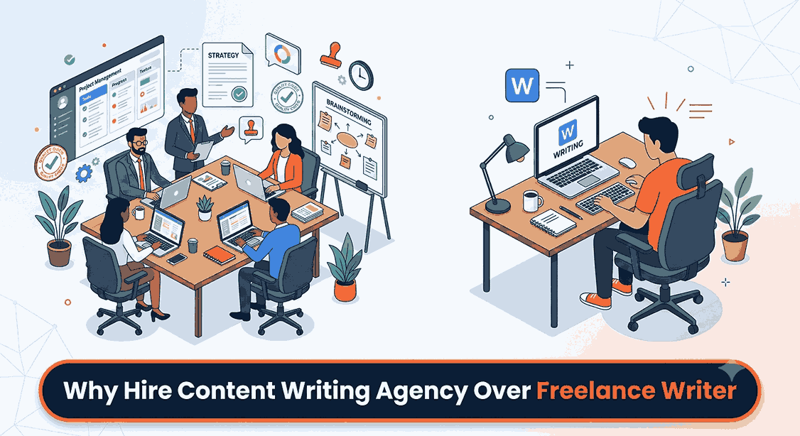 Why Hire Content Writing Agency Over Freelance Writer